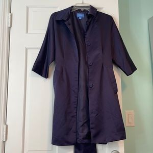 Simply Vera Purple Dressy Trench Coat
